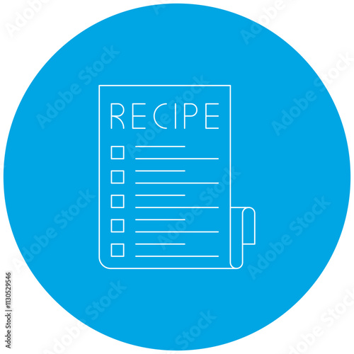 Recipe icon single vector illustration