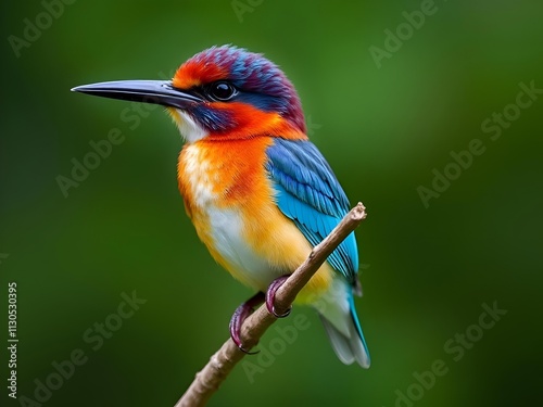 South Philippine Dwarf Kingfisher bird, this one most rarest 1th place bird in the world