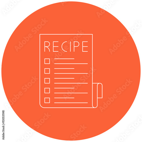 Recipe icon single vector illustration
