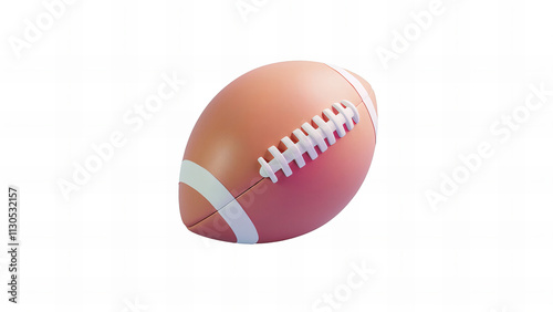 american football isolated on white