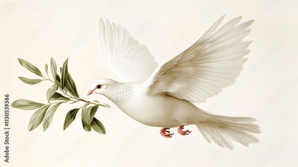 Fototapeta premium white dove in the sky