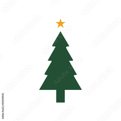 The image shows black silhouettes of Christmas trees 