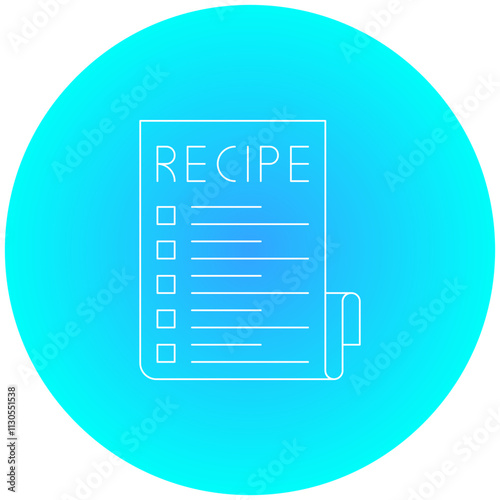 Recipe icon single vector illustration