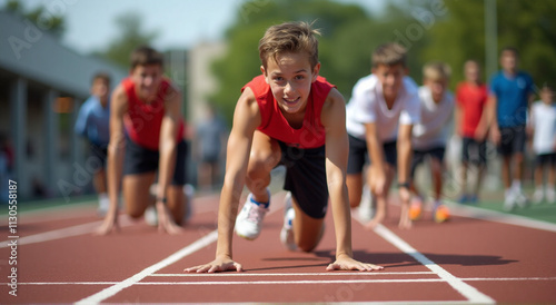 runners on race track
