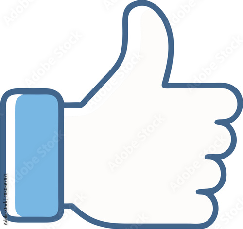 Thumbs up icon style vector design and like symbol illustration 