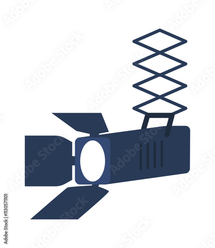 Adjustable backlight studio equipment vector illustration