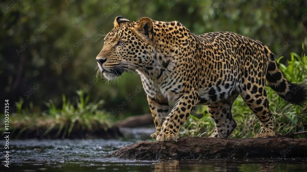 Fototapeta premium The Stalking Leopard