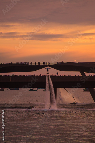 Gorgeous sunset Phu Quoc Kiss Bridge