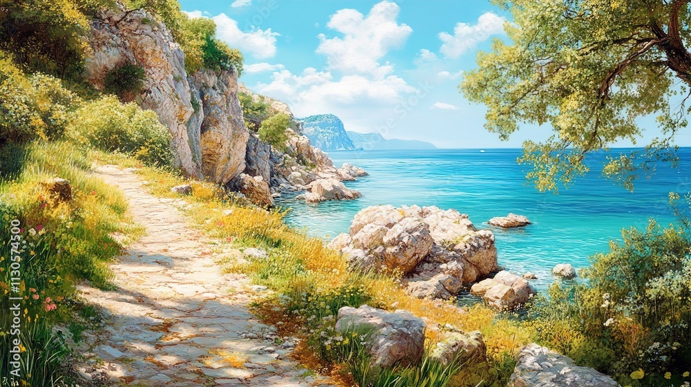 Fototapeta premium rocky coast of the island of island