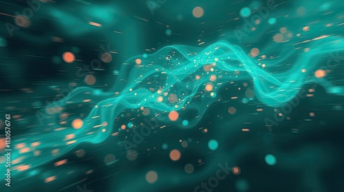 Abstract Energy Particles. Digital Art of Creative Energy
