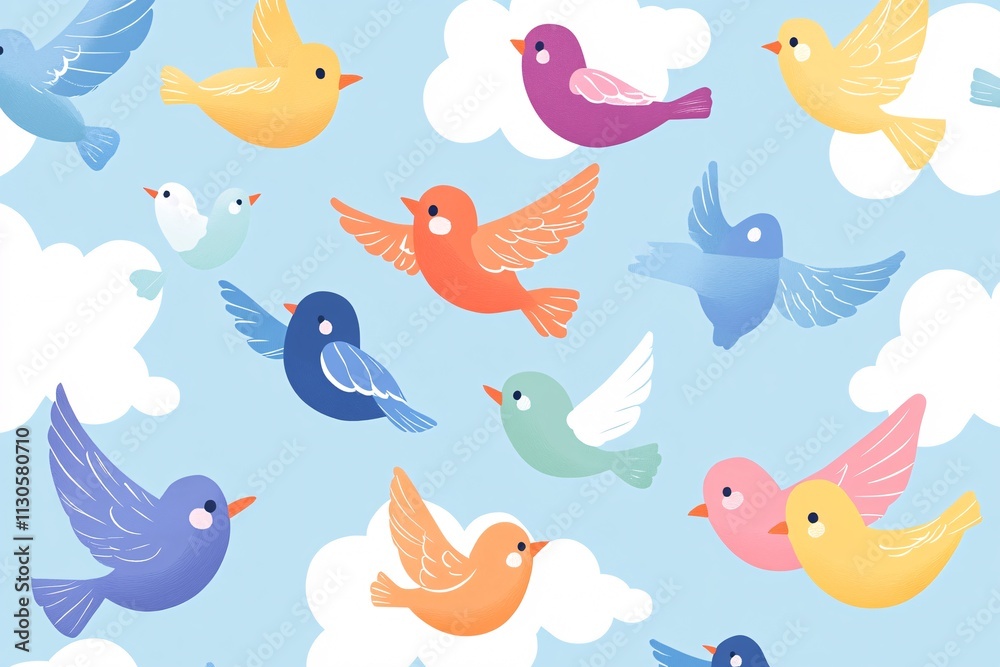 Obraz premium birds in the sky bird