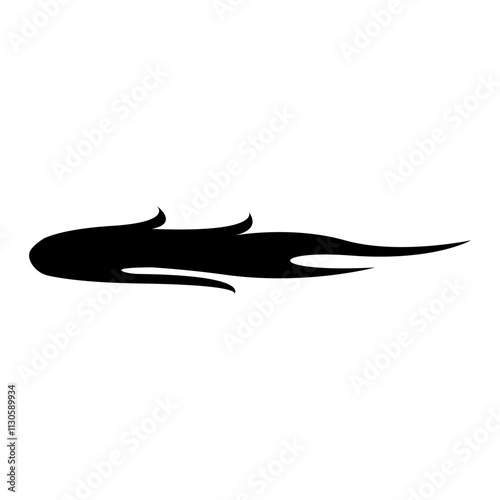 Hood rally racing stripes icon vector. Racing stripes illustration sign. Racing car sticker symbol or logo.