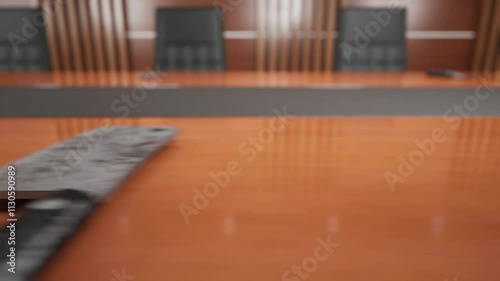 The thin line between peace and war. The camera moves along the table where the cold weapons are waiting to be used.