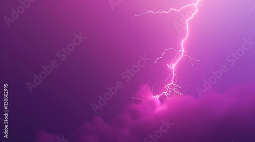 Obraz na płótnie Forked lightning illuminating a solid purple background. w salonie
