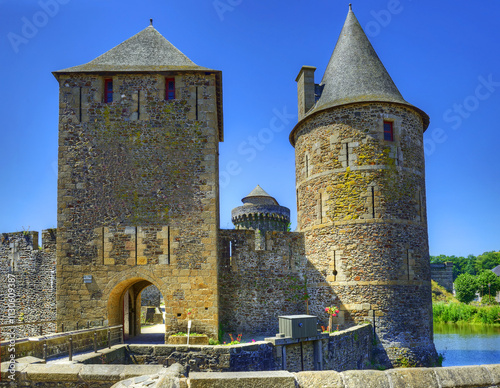 Obraz na płótnie Castle of Fougeres, Brittany, northwestern France. w salonie