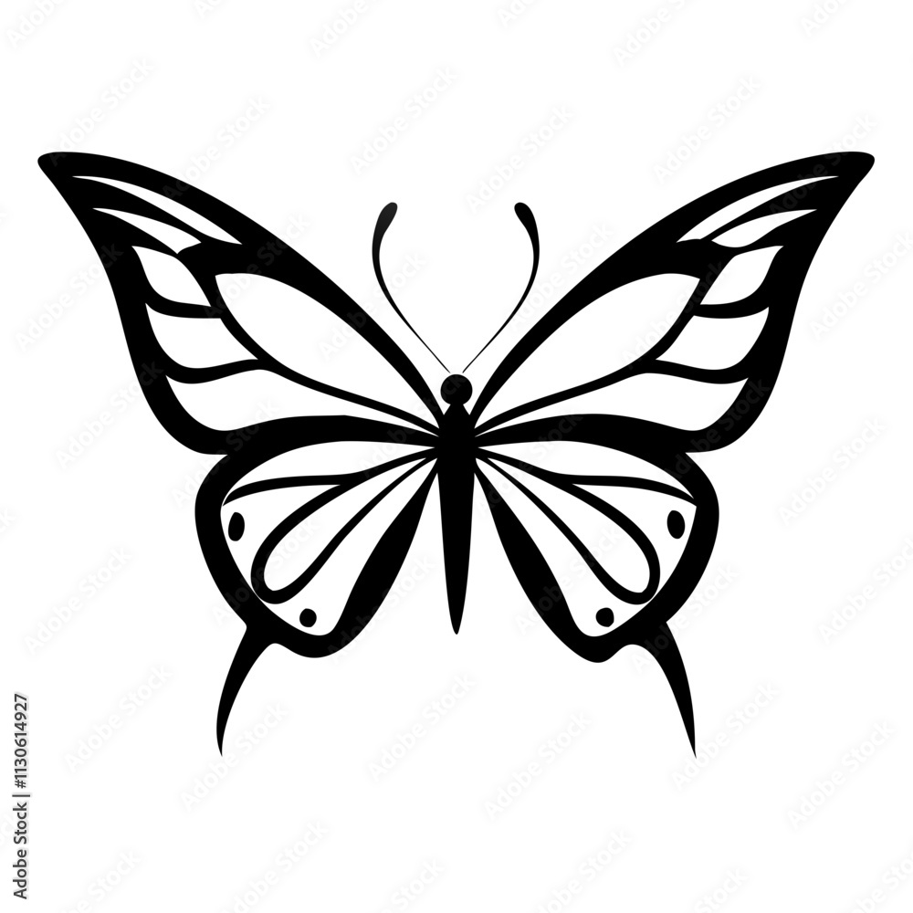 Obraz premium Butterfly Vector Art, Butterfly Vectors Image, Butterfly silhouettes icon, Simple flat butterfly vector illustration