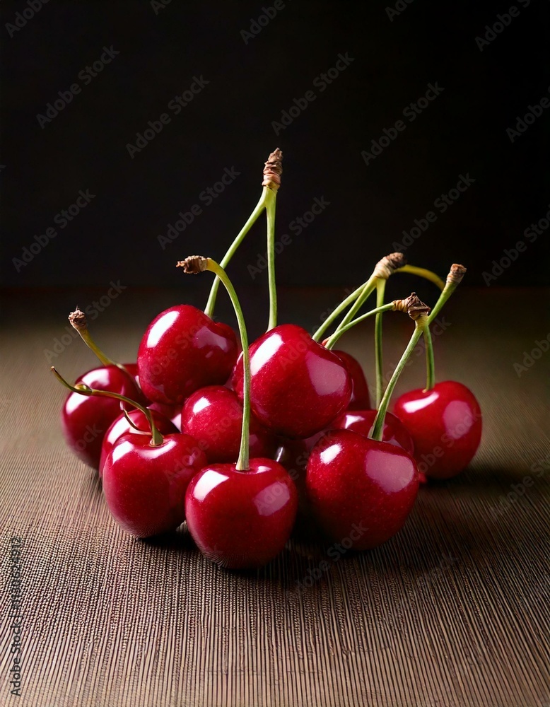 Cherries on the table