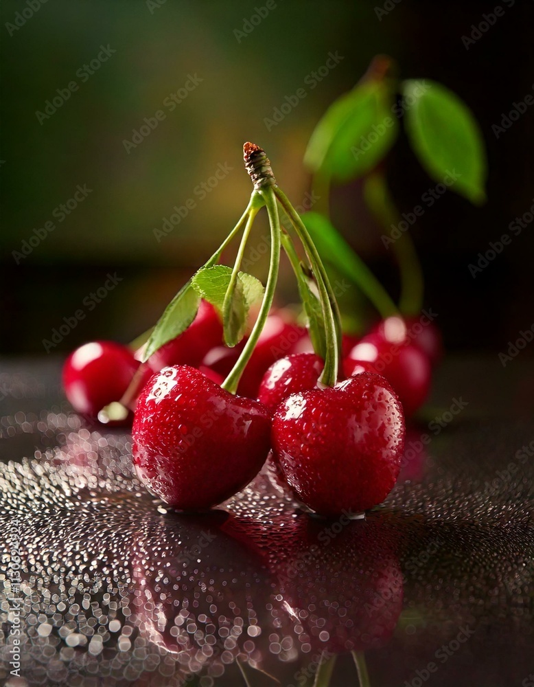 Cherries on the table