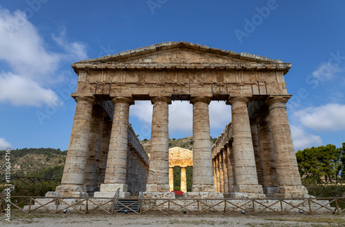 The Temple or Great Temple of Segesta, in the municipal territory of Calatafimi Segesta, province of Trapani, Sicily, Italy