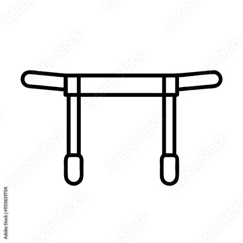 ballet barre icon, dance day line art, dance icon - simple black line art icon of ballet barre, for dance day celebrations. dancer vector art.