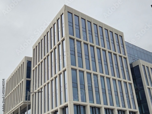 Modern Office Building In Ireland Close View Background