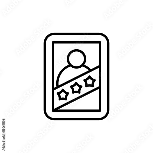 Trading card game outline icons, minimalist vector illustration ,simple transparent graphic element .Isolated on white background