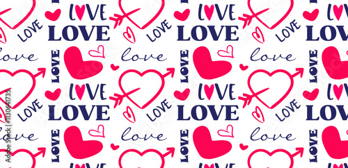 Valentine's day love icon and type vector