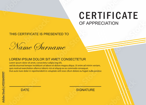 Black and Gold certificates template design. eight horizontal diploma certificates. vector, blue yellow black, Certificate of Appreciation template, Certificate of achievement, awards diploma