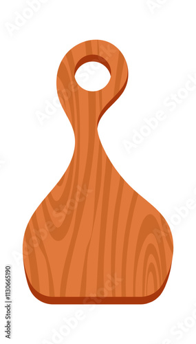 Wooden chopping board vector illustration