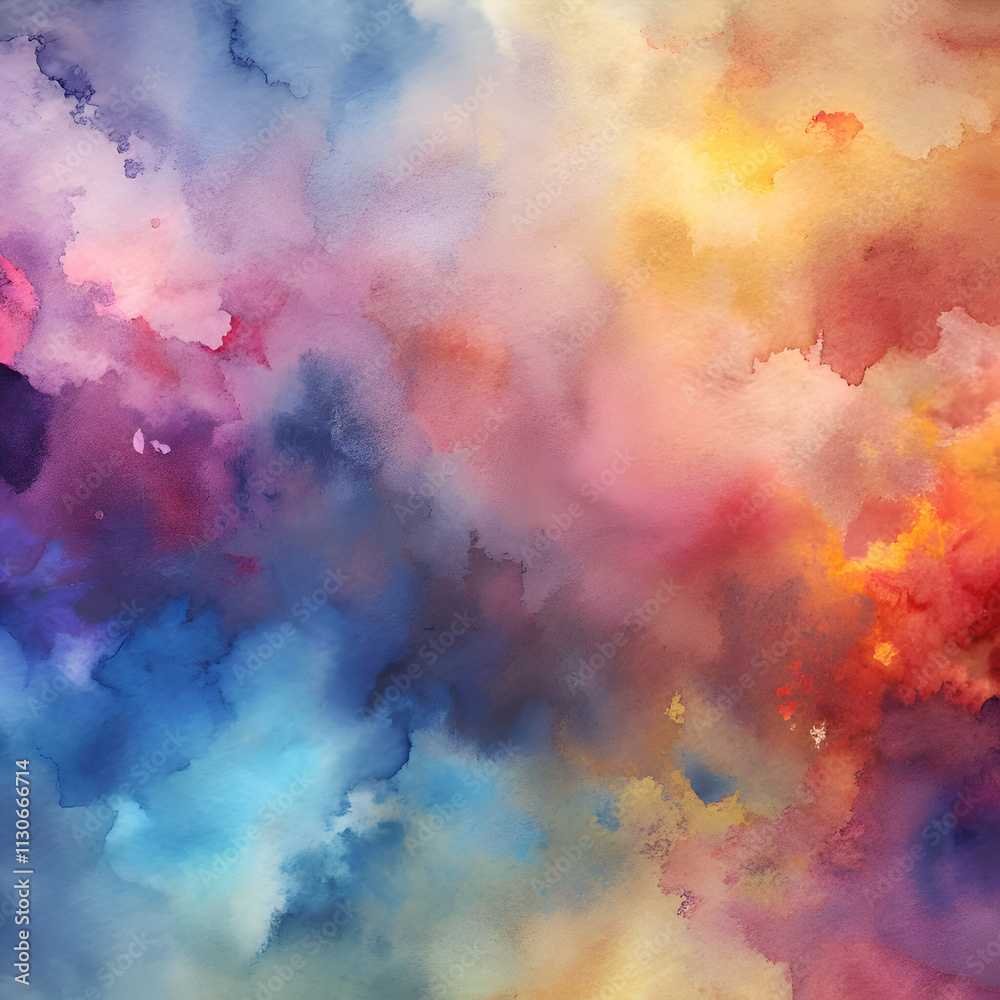 Obraz premium Abstract Watercolor Background with Vibrant Colors.