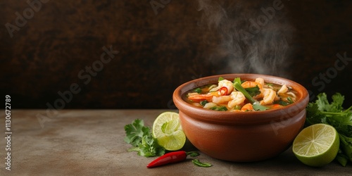 Steaming Bowl of Shrimp Sou...