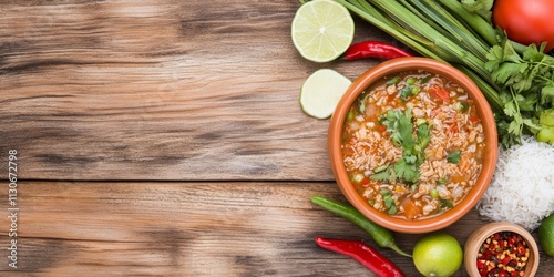 Spicy Thai Soup with Fresh ...