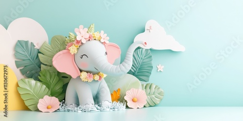 Adorable Elephant in Tropic...