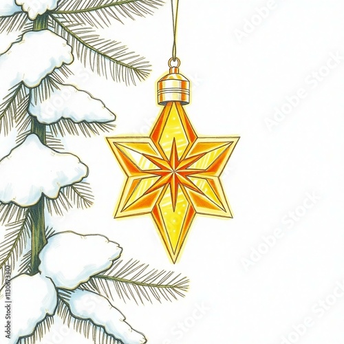 A futuristic  Christmas ornament, combining metal and glass materials with neon LED lighting integrated into the design