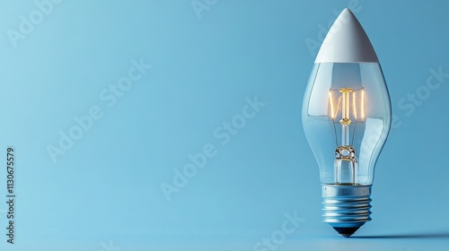 Ideas inspiration concepts with rocket lightbulb on blue backgroundBusiness start up or goal to success creativity of human photo