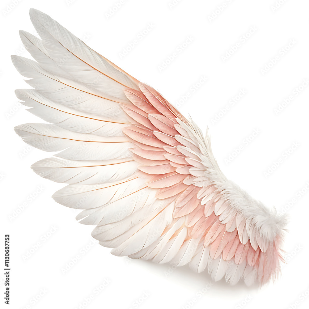 Naklejka premium cupid wings white background