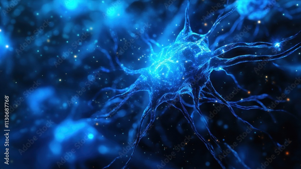 Fototapeta premium Digital Illustration of a Neuron