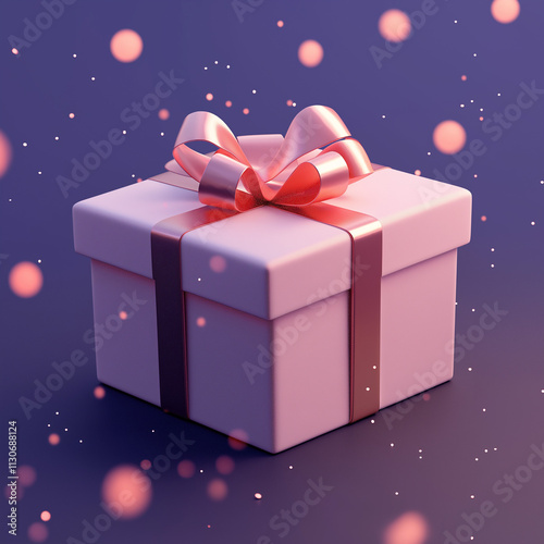 Playful Animated Gift Box with Twinkling Effects