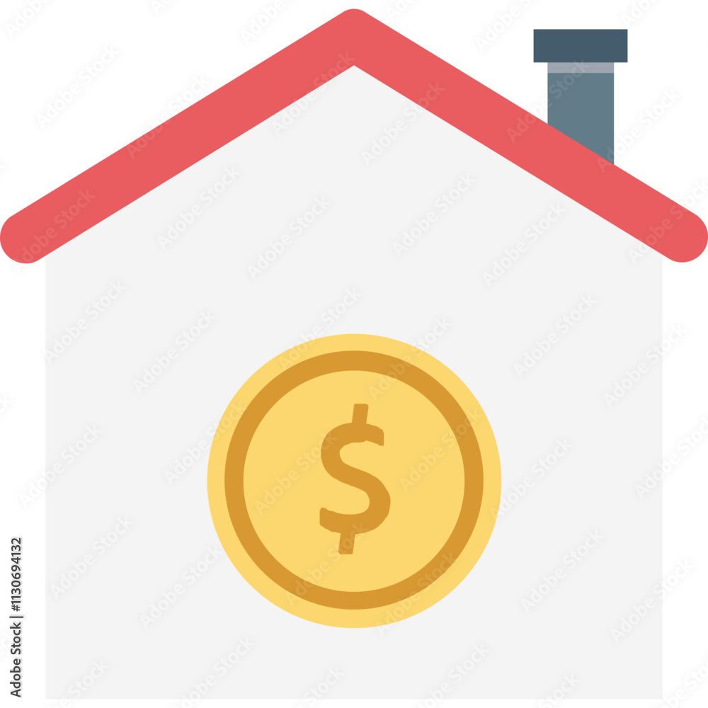Obraz premium Bank vector icon with an isolated background 