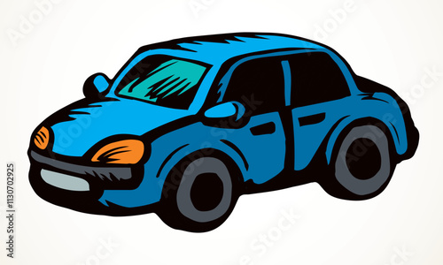 Toy Car. Vector drawing icon