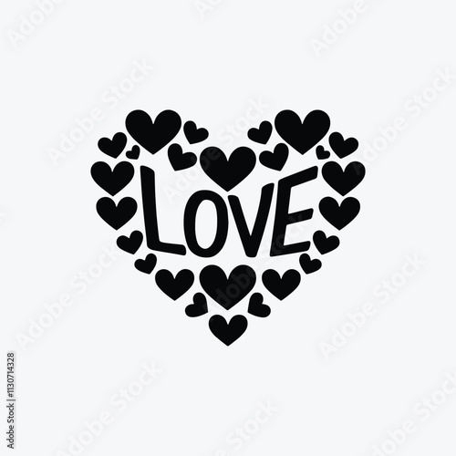 Heart shape love icon logo design 