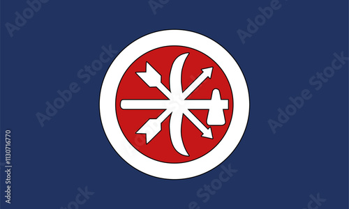 Flag of the Choctaw Brigade. vector illustration