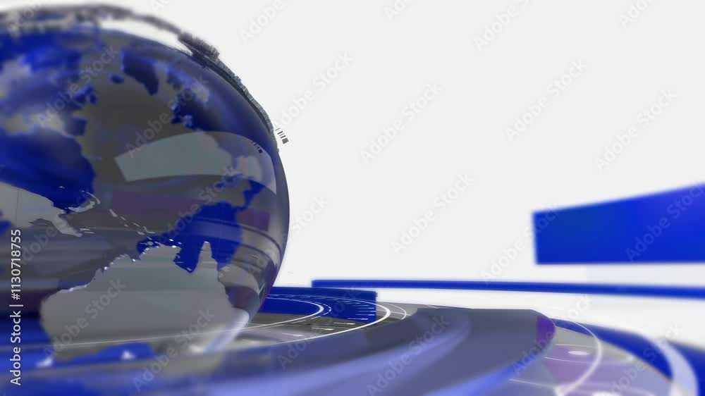 4k Animated Blue news intro