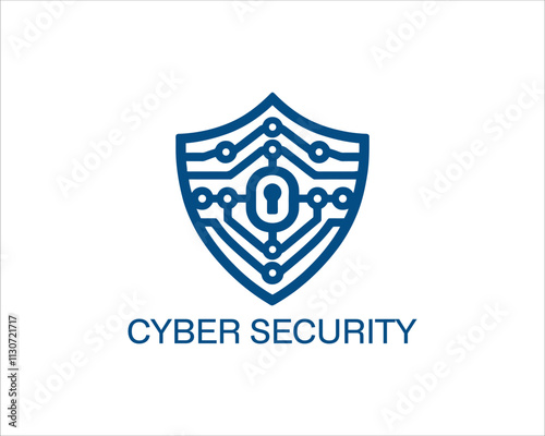 Free Download Cyber security logo icon symbol vector illustration. Modern cyber security logo design - GFXLoad
