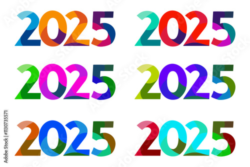 Customizable 2025 Vector Design: A Versatile Template for Your Creative Projects with Transparent Background Vector Grey White for T-shirts and Wall Decal Logo Fitness Wall Sticker for Decor