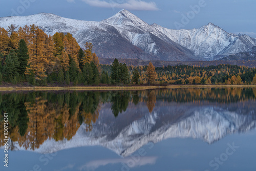 Lake Kidelu in Altai Mountains in Siberia, Altai Republic, Russia photo