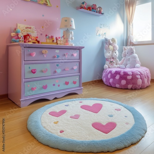 Cute room with decorated drawer. photo