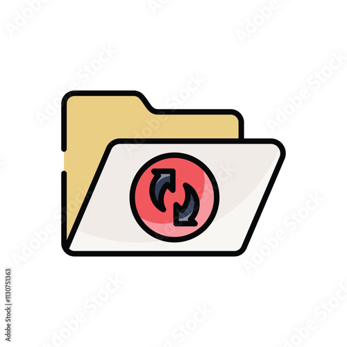 Refresh Folder vector icon