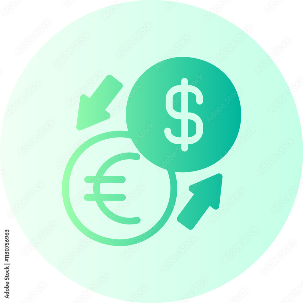 Obraz premium Currency Exchange gradient icon