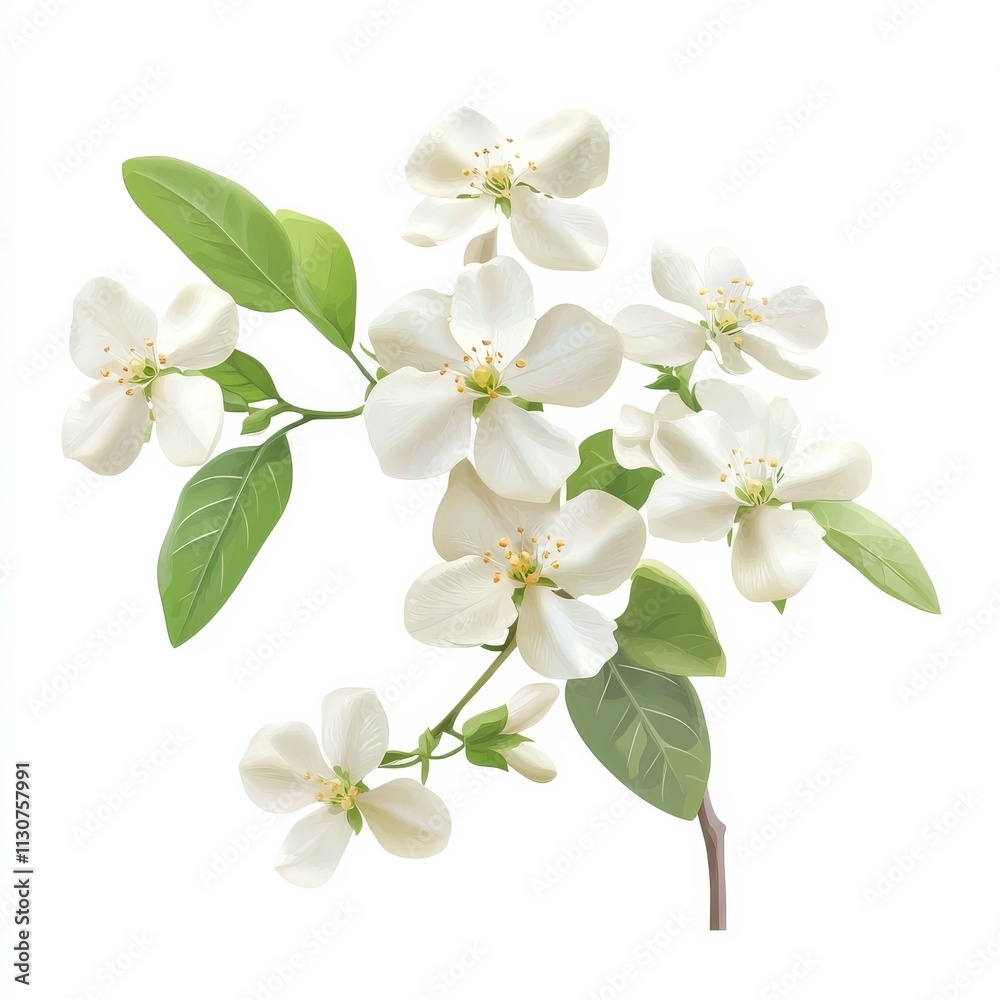 Naklejka premium Jasmine flowers isolated